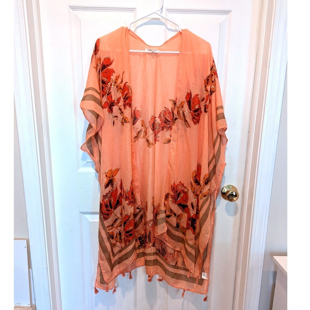 Boho Floral Kimono Tassel Cover Up‎ Festival Coachella Beach Duster